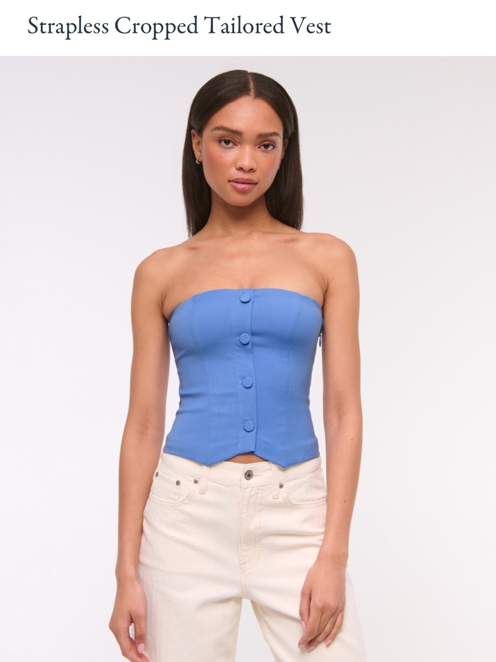 Abercrombie Strapless Blue Corset Top